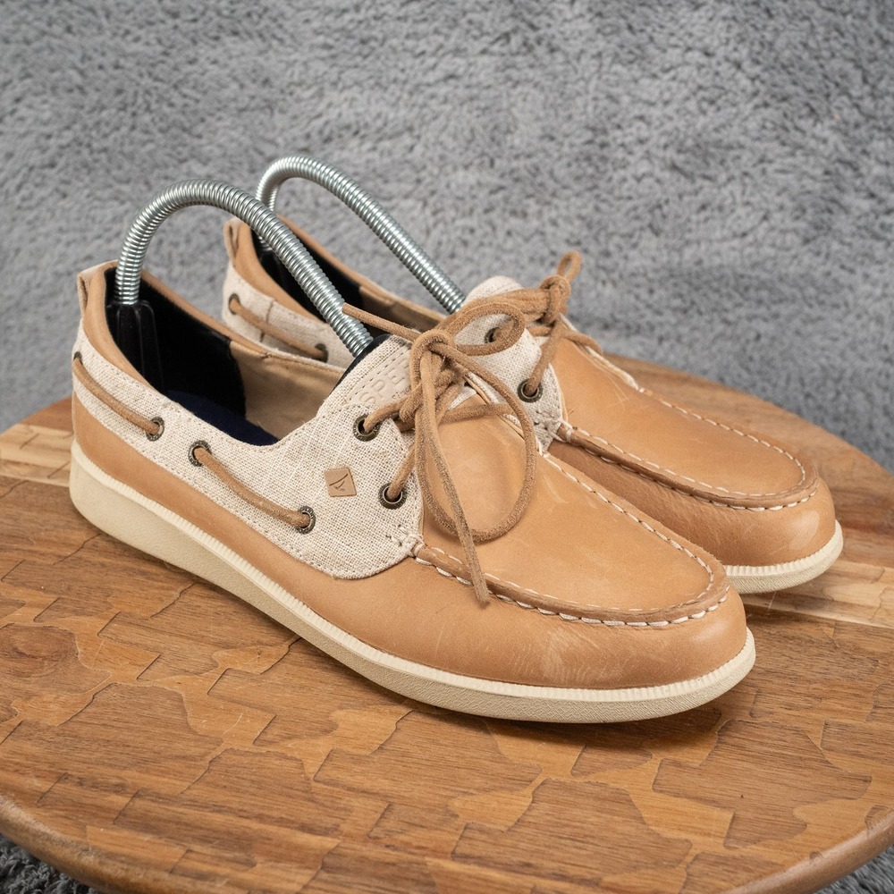 Sperry Women's Songfish Boat Shoe STS81857 Linen Oat US 9